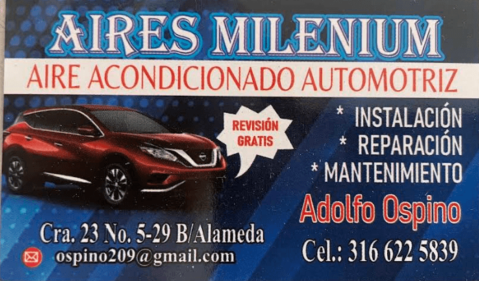 Tarjeta anterior de Aires Milenium, antes del rebranding
